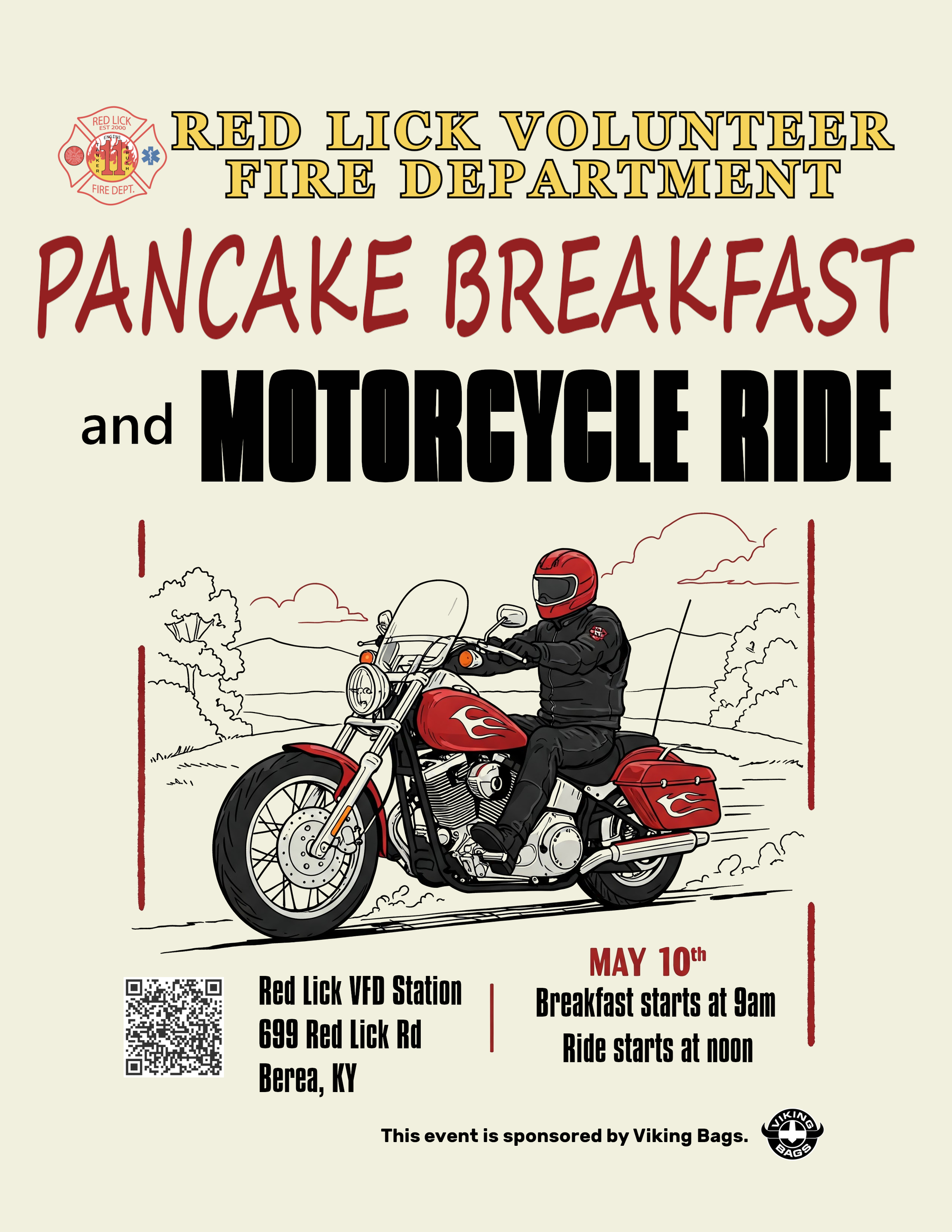 Pancake Breakfast and Motorcycle Ride Fundraiser