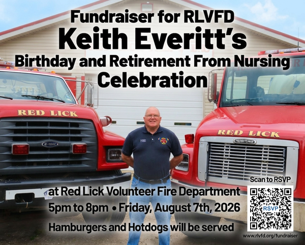 Fundraiser for RLVFD - Keith Everitt's Birthday and Retirement Celebration